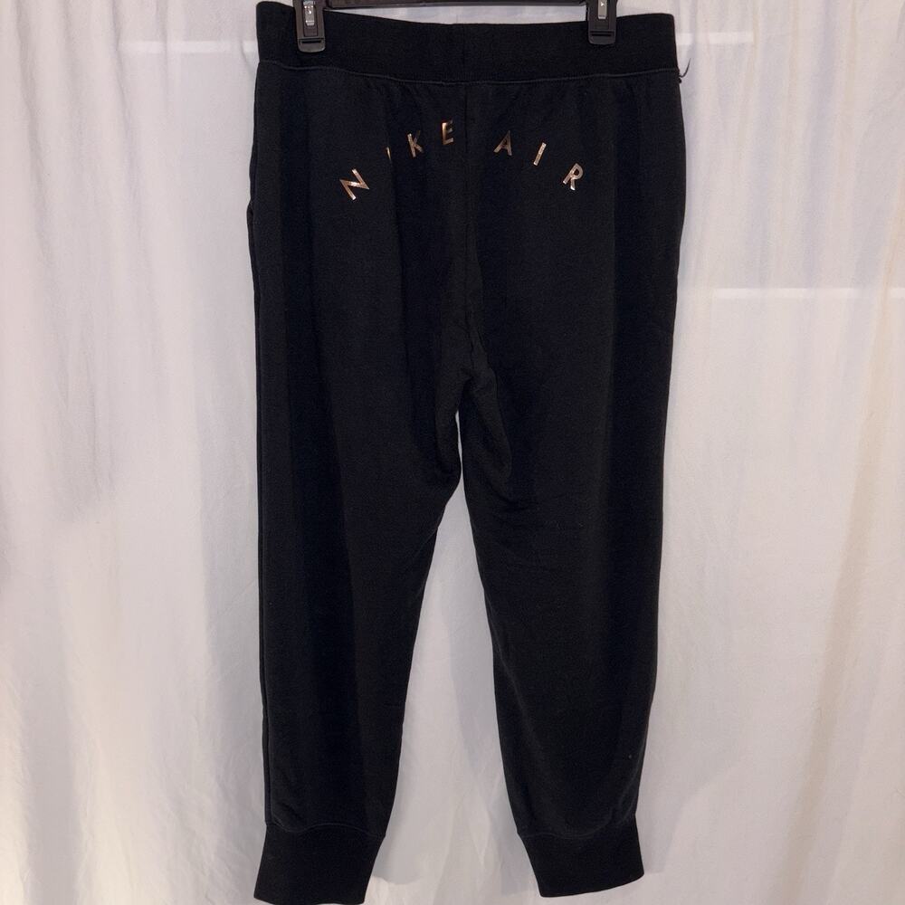 Nike Pants Womens Large Black Spell Out Logo Joggers Sweatpants Athleisure EUC